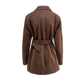 Women's cinched trench coat