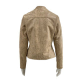 waxed faux leather jacket
